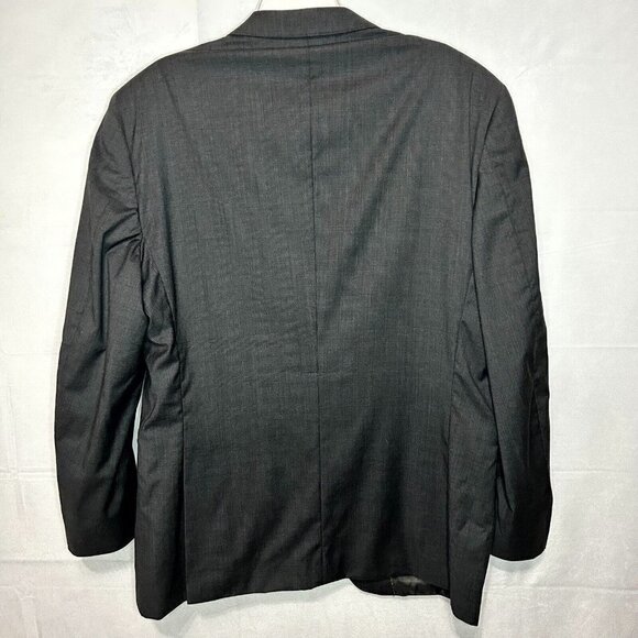 Peter Millar Mens 46R Sport Coat Gray Black Glen Plaid 100% Wool Two Button - Picture 4 of 7